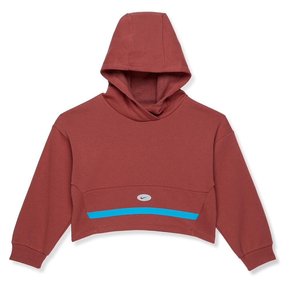Nike NSW Icon Novelty Hoodie Kids Small Canyon Rust Fleece Long Sleeve RED431